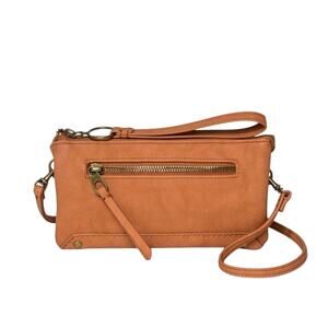 Universal Thread Wallet On A Strin Crossbody Wristlet Handbag Purse Saddle Brown
